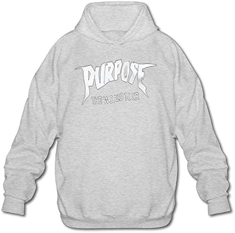 gongzhiqing Men's Long Sleeve Cotton Hoodie Purpose Tour.png SweatshirtAsh