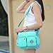 Tiny Chou Lightweight Waterproof Nylon Top-handle Handbag Compact Crossbody Shoulder Bag with Pockets Black