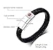 Personalized Engraving Genuine Braided Leather with Stainless Steel Medical Alert Magnetic Clasp ID Bracelets for Men