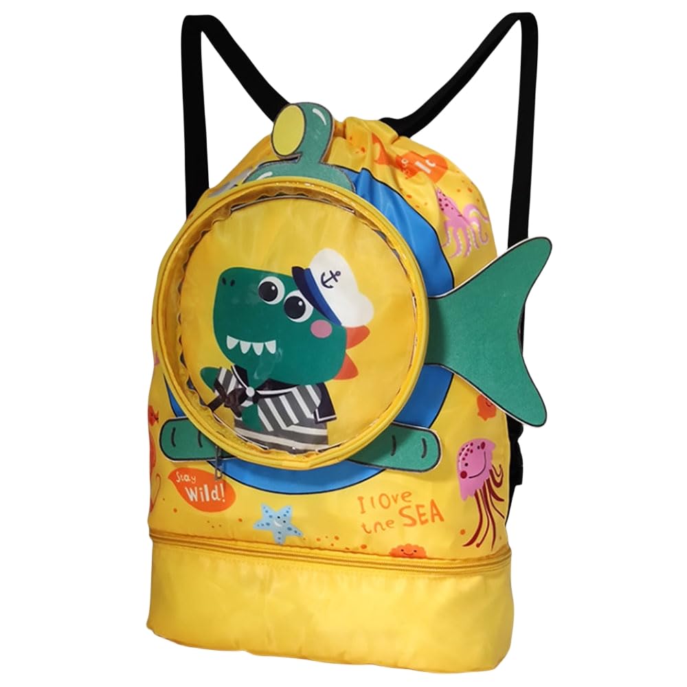 Oaygat Drawstring Gym Bag Drawstring Backpack for Kids Swimming Bag for Children Sports Backpack Dry-Wet Separation Bag Waterproof Storage Organiser for Travel Shopping Beach with Shoes Compartment