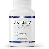 Tesseract Urolithin A Supplement, Healthy Aging, Cellular & Mitochondrial Health, Immune Support, Gut Health, Advanced Absorption Formula, Gluten Free, 90 Capsules