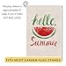 Summer Watermelon Small Garden Flag Vertical Double Sided Burlap Yard Outdoor Decor 12.5 x 18 Inch