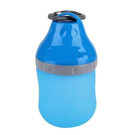 V.JUST Tragbare Faltbare Haustier-Wasser-Flasche, Zusammenklappbarer Silikon-Haustier-Reise-Wasser-Zufuhr-Schüssel Kantine-Ke