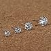 Chryssa Youree Swarovski Elements Zirconia CZ 3-8MM Stud Earrings Mens Womens Jewelry Bridesmaid Groomsmen Gifts (ED-82) (8mm, white)