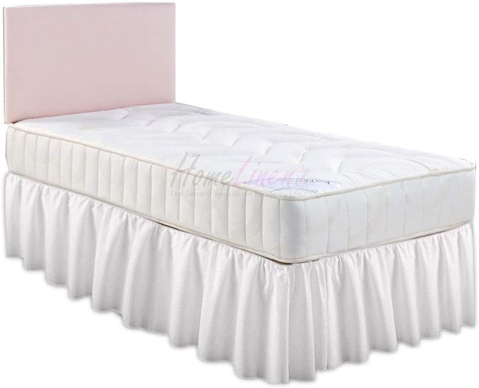 Home Linen Furnishing Base Platform Valance Sheet In 6 Sizes - Premium Quality (King Size,Cream)