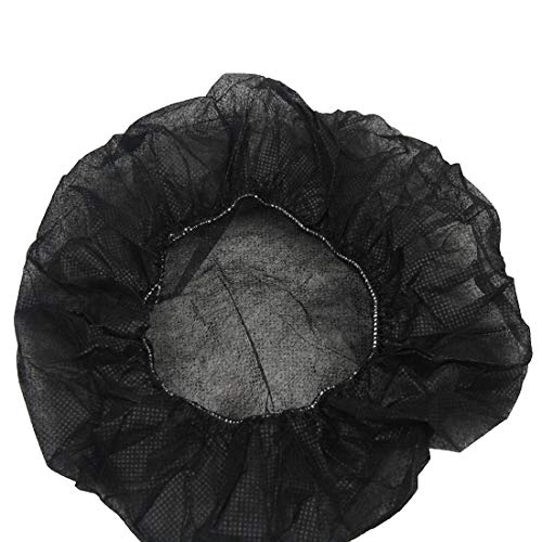 Cleaing Bouffant Cap Disposable Hair Net 21 Inch Black 100 Pack