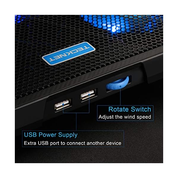 TECKNET-RGB-Gaming-Cooling-Pad-Quiet-Laptop-and-Notebook-Cooling-Pad-With-5-Fans-Touch-Button-and-Blue-LED-Laptop-Cooler-fits-12-19 TeckNet RGB Gaming Cooling Pad Quiet Laptop and Notebook Cooling Pad With 5 Fans, Touch Button and Blue LED Laptop…