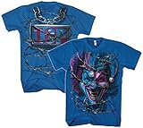 FEA Men's Insane Clown Posse ICP Barbed Wire Jester T-Shirt, Blue, X-Large