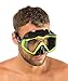 Cressi Pano 3 & Supernova Dry Mask & Snorkel Kits, Black/Lime