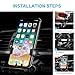Car Phone Mount, Kissral Air Vent Auto-Locking Car Phone Holder with Gravity Sensor Design for 4-6 inches Device Such as iPhone X 8/7 7 Plus 6s Plus 6s 6 SE Samsung Galaxy S8 Huawei - Dark Grey