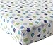 Luvable Friends Unisex Baby Fitted Crib Sheet, Blue Geometric, One Size