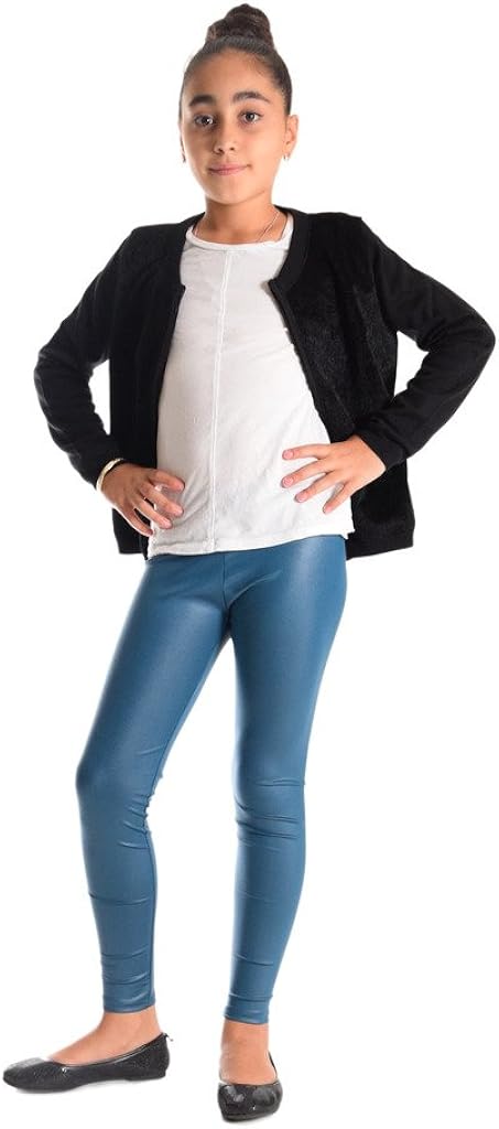 girls metallic leggings