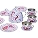 Lucy Locket 'Magical Unicorn' Kids Pretend Play Party Tin Tea Set & Carry Case (14 Piece) Pink Toy