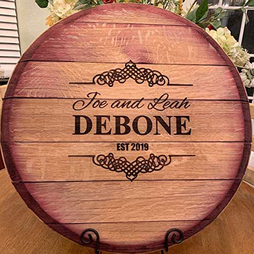 Wine Barrel Lid for Wedding Guest Book or Anniversary Gift