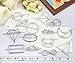 ANBALA 14pcs Minimalist Dainty Silver Geometric Metal Hairpin Hair Clip Clamps for Women, Circle, Triangle, Rhombus, Star, Moon, Diamond, Infinity etc