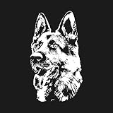 1080GPHX German Shepherd Dog Decal White 5
