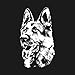 1080GPHX German Shepherd Dog Decal White 5