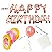 NIUBER Birthday Decorations - Birthday Party Supplies Party Decorations Balloons Rose Gold Happy Birthday Banner Confetti Balloons