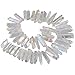 SUNYIK Angel Aura Titanium Coated Crystal Points Quartz Sticks Spikes Point Beads 15 inch Strand Drilled