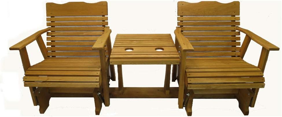 6' Cedar Settee Glider W/Stained Finish, Amish Crafted
