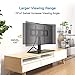 HUANUO Universal Tabletop TV Stand Holder for 32 to 60 Inch Flat Screen Television with 70 Degrees Swivel, 4 Height Adjustments, Anti-Tip Strap, Tempered Glass Base, VESA up to 600x400, Black