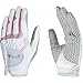 PGM Women's Golf Glove One Pair, Improved Grip System, Cool and Comfortable (White Pink, M)