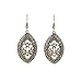 Lureme Ethnic Jewelry Antique French Hook Hollow Out Design Oval Pendant Dangle Earrings(02004292-p)