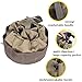 Ationgle Screw Bag, Bucket Parachute Bags Small Parts Bag Organizers, Waterproof Canvas with Drawstring In & Out 19-Pocket Khaki/Coffee