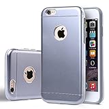 JXPC (Original Series) Portable Thin and Slim Design Metal Coating Protection (Simple Fit)for iPhone 6/6s Case (4.7)(Gray)