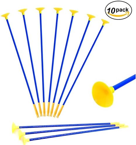 HONGSA Kiddie Play Replacement Suction Cup Arrows for Archery Set for Kids (10 Pack)