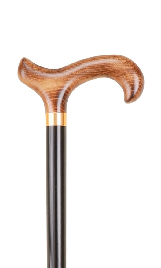 Black Walking Cane with Natural Wood Handle Amazon.co.uk Health