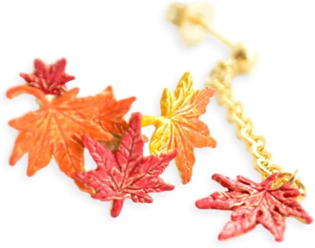 Amazon パルナートポック もみじ ピアス Palnart Poc パルナートポック Brough Superior ブラフシューペリア 紅葉 葉 秋 ギフト プレゼント 日本製 アクセサリー レディース ピアスキャッチ 通販