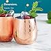 VonShef Copper Stemless Wine Glasses, Etched Copper Stainless Steel Tumblers, 12oz Cups, Set of 4 Wine Drinks Tumbler with Gift Box