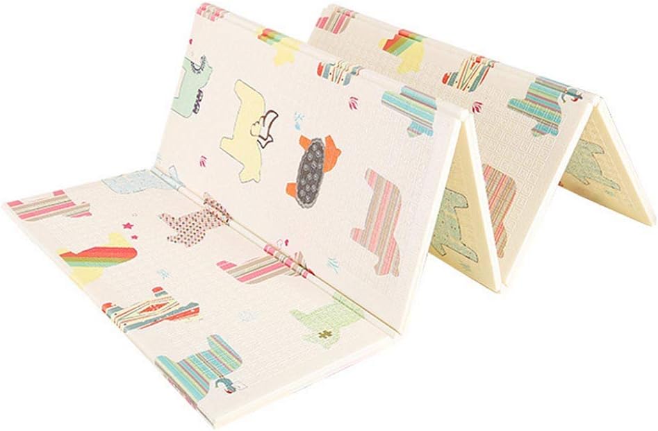 BELUPAID Foam Play Mat for Toddlers, Extra Large Thicken Foldable Waterproof Reversible 2-Side Playmat Baby Crawling Mat BPA Free Kids Area Rug(79"x71"0.4")