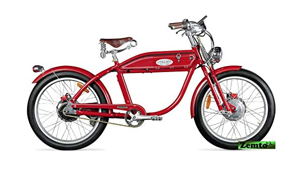 Italjet Ascot Sport - Bicicleta eléctrica, diseño de moto, color rojo :  Amazon.es: Deportes y aire libre