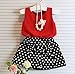 Morecome Girls Vest and Dress Children Skirt Two Pieces (12-18Months, Red)