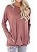 Shawhuwa Womens Long Sleeve Sweatshirt Loose T-Shirt Blouses Tops XL Red