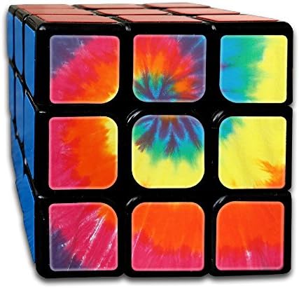 Rubik's Cube 3x3 Magic Square Puzzles Game With Spiral Tie Dye Original Mini Jigsaw Toy Portable Toys For Anti-anxiety Focus Adults Kids