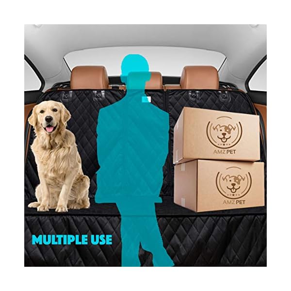 AMZPET-Dog-Car-Seat-Covers-for-Pets-Child-Seat-Taxi-Passengers-Items-Waterproof-Nonslip-Durable-Scratch-Proof-Back-Seat-Protector-for-most-CarsSUVs-Universal-Size-Black-Travel-Accessories AMZPET Dog Car Seat Cover - Waterproof Back Seat Cover for Dogs - Non-slip & Scratch-Proof Car Seat Cover for Dogs - Dog…
