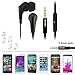 3.5mm Headphone iKross in-Ear Noise-Isolation Stereo Earbuds with Microphone (Black) for Apple iPhone iPad Samsung Galaxy Phone and Tablets