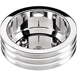 Billet Specialties 79230 Polished Long Water Pump 3 Groove Crankshaft Pulley for Big Block Chevy