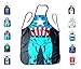 Starixx Funny Kitchen Apron, Cooking and Grilling with Superman, Batman, Wonder Woman or Santa Claus