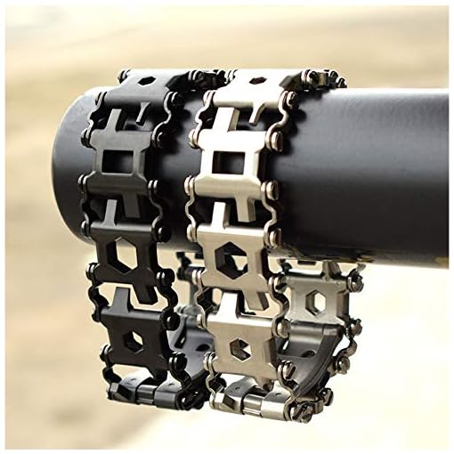 Outdoor Multi-Tool Bracelet,29-in-1 Outdoor Detachable Steel Tread Chains, Screwdriver Wrench Can Bottle Opener, for… - Image 4