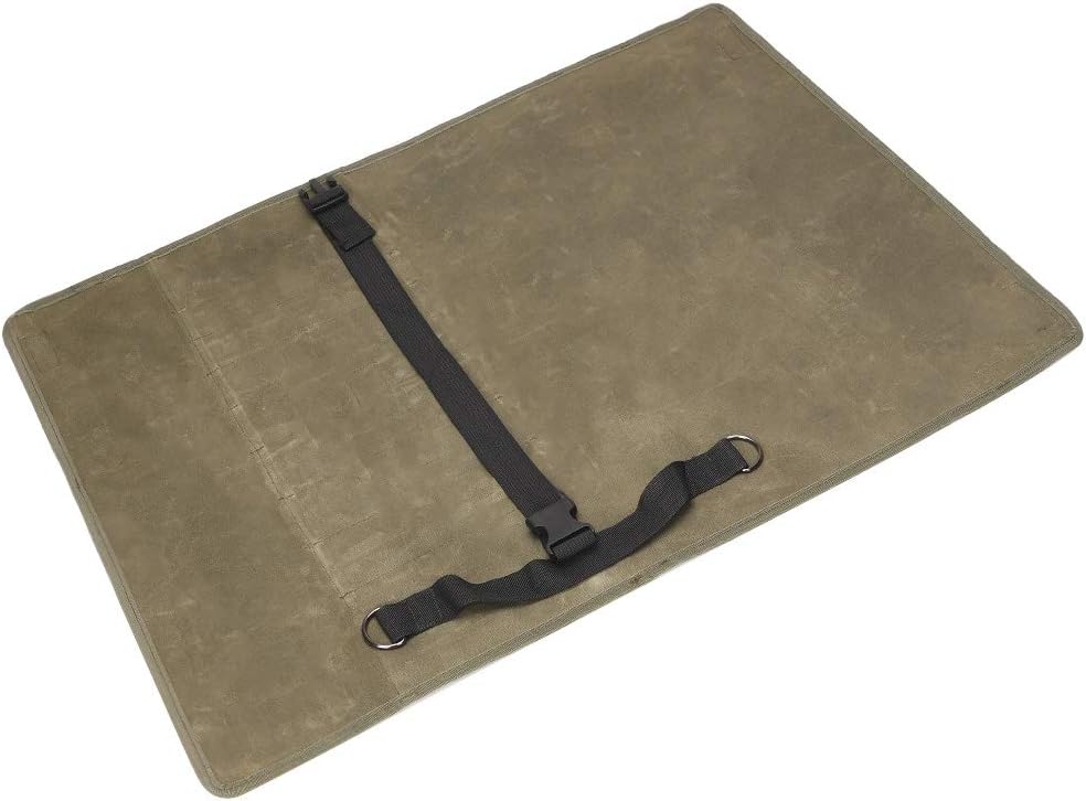 TUYU Chef's Knife Roll Bag 12OZ, Heavy Duty Waxed Canvas Chef Knife Roll with 9 Slots - Image 3