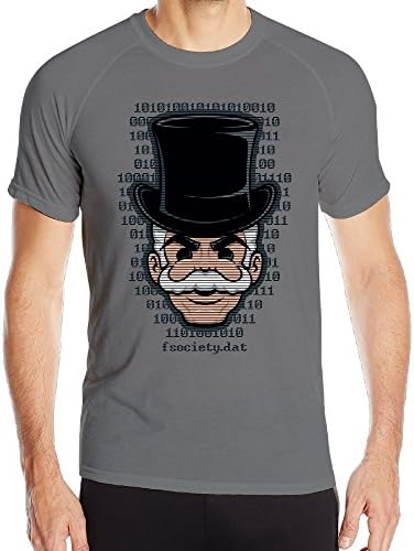 Men Mr. Robot Mask Athletic Quick Dry T-shirt DeepHeather