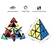 Roxenda Pyramid Cube, 3x3x3 Pyramid Speed Cube Triangle Magic Cube Puzzle