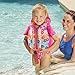 SwimSchool Premium Swim Trainer Vest with Buoyancy Collar and Sleeves, Adjustable Safety Strap, Small, Up to 33 lbs., Pink