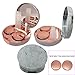 Portable Cute Contact Lens Case, Pocket Size-Contact Lens Kit with Mirror（Marble Rose Gold）