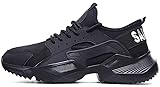 qiansu Safety Shoes | Work Shoes for Men Women | Lightweight | AN1 Steel Toe Cap | Kevlar Midsole | Rubber Sole | Breathable Trainers Sneakers