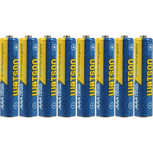 Watson AAA NiMH Rechargeable Batteries (1000mAh) - 8-Pack